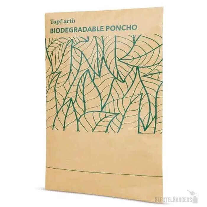 Biologisch afbreekbare regenponcho natuur