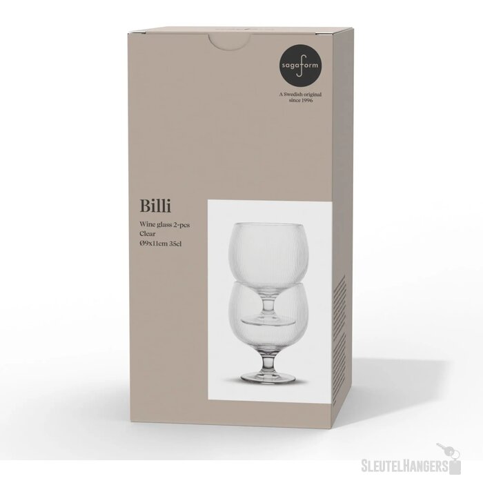 Billi wijnglas set van 2 transparant
