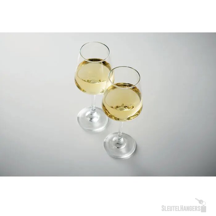 Set van 2 wijnglazen Cheers transparant 400 ml