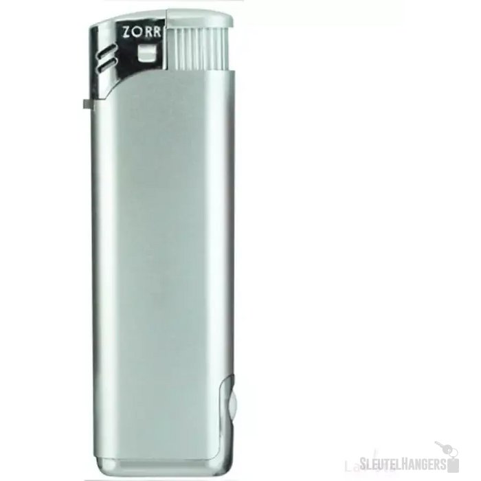 Aansteker Zorr piezo LED Zilver