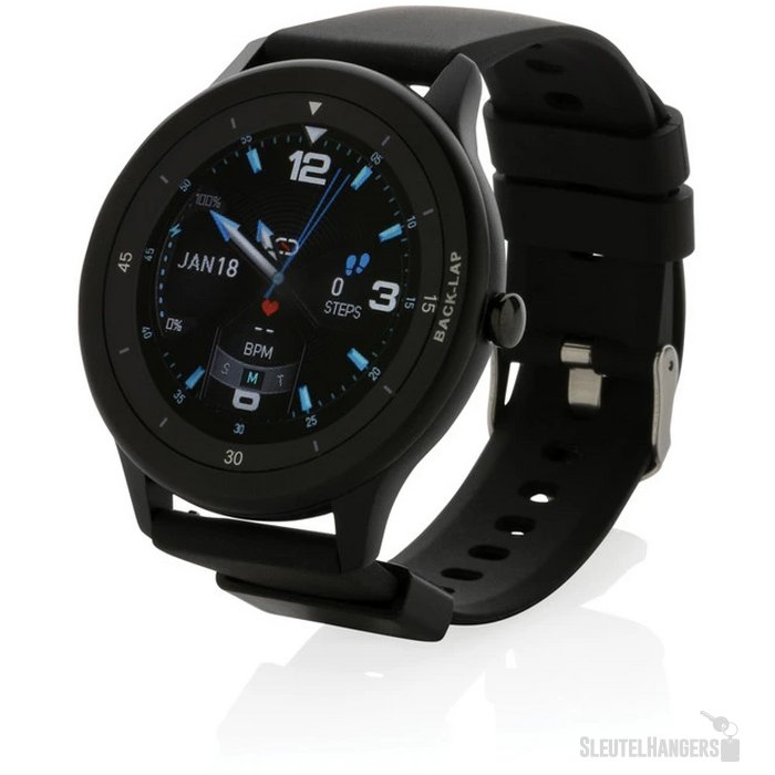 Swiss Peak RCS gerecycled TPU smart watch zwart