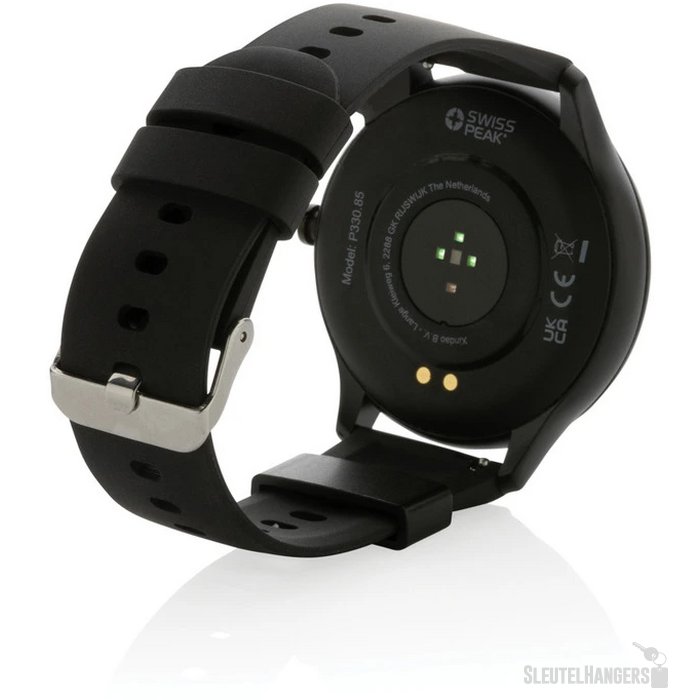 Swiss Peak RCS gerecycled TPU smart watch zwart