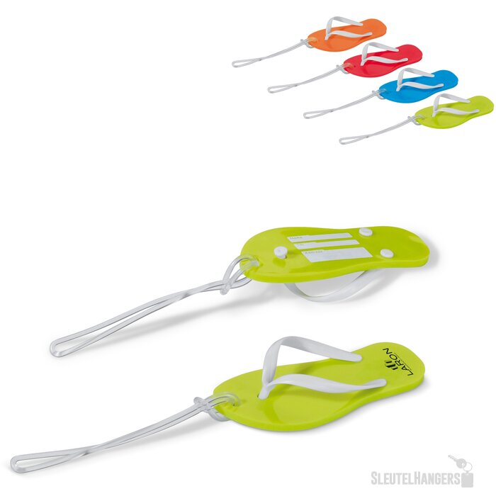 Bagagelabel slipper rood