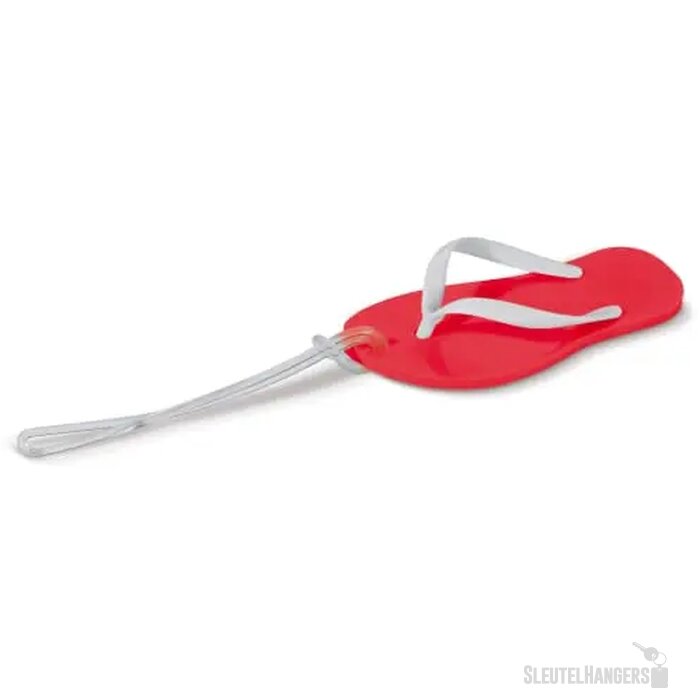 Bagagelabel slipper rood