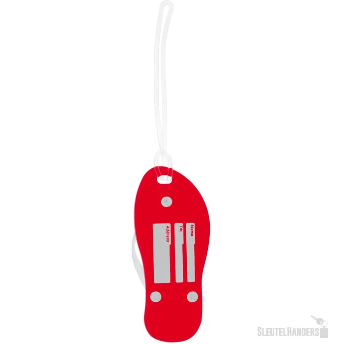 Bagagelabel slipper rood