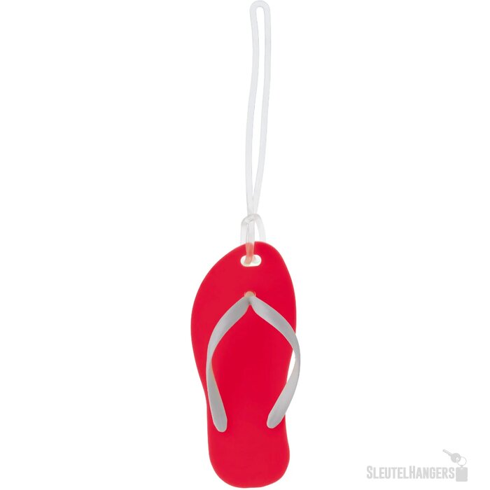 Bagagelabel slipper rood