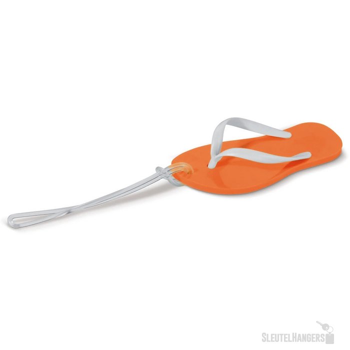 Bagagelabel slipper oranje