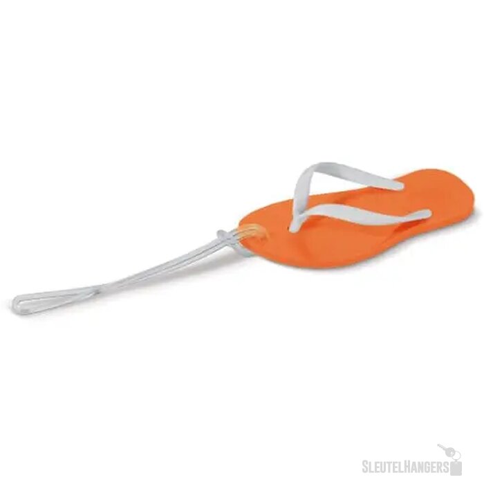 Bagagelabel slipper oranje