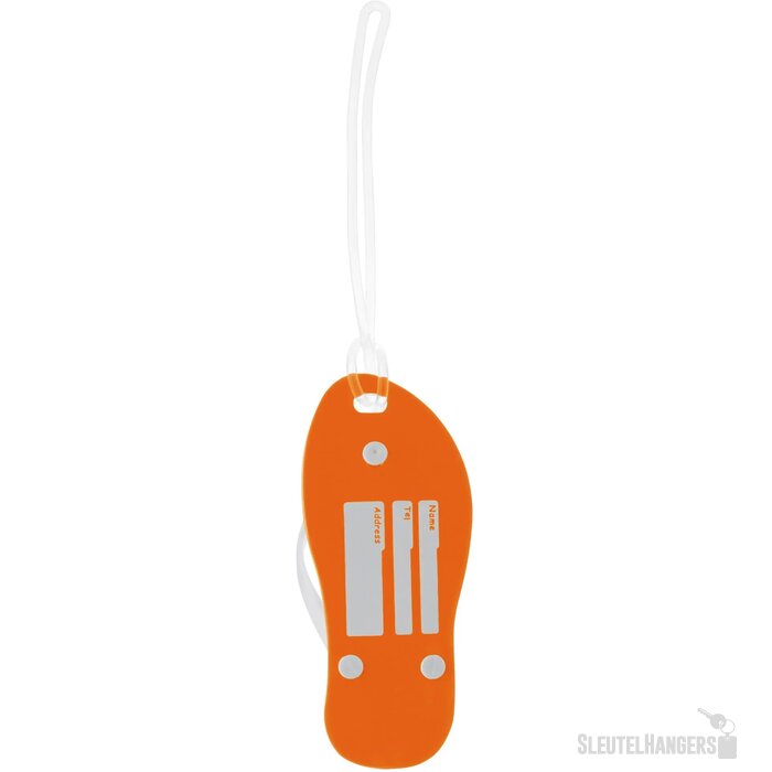 Bagagelabel slipper oranje
