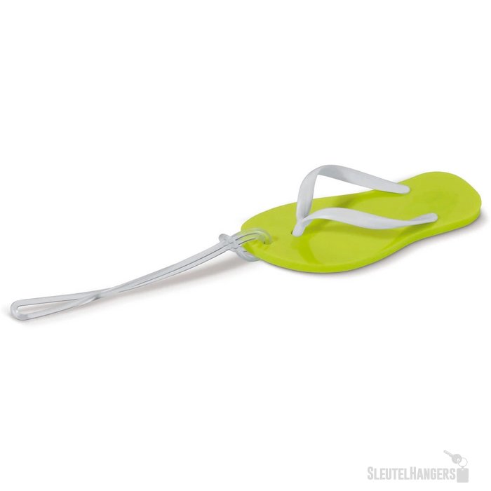 Bagagelabel slipper licht groen