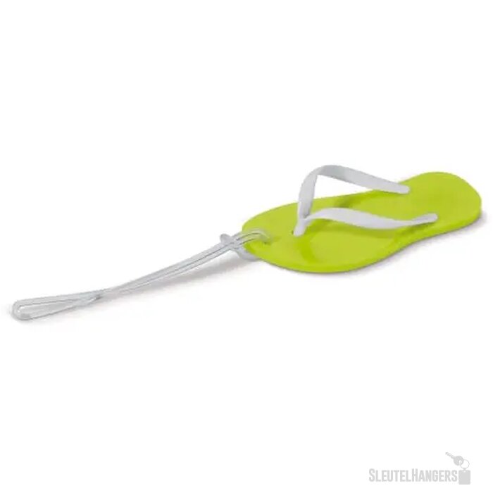 Bagagelabel slipper licht groen