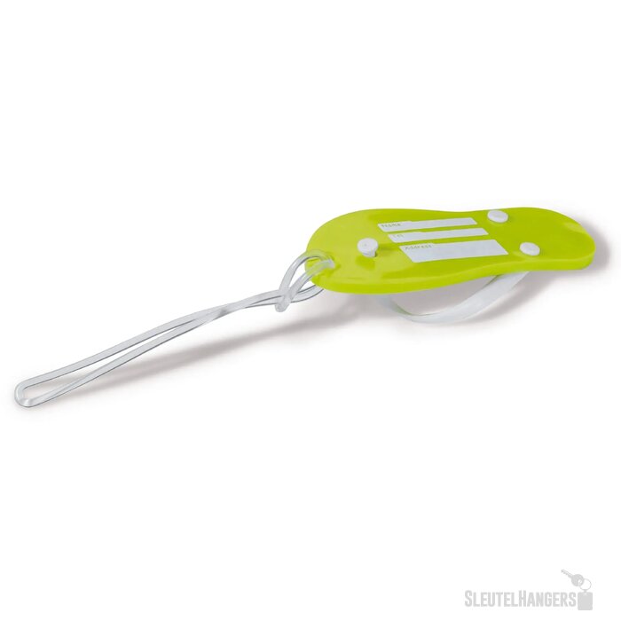 Bagagelabel slipper licht groen