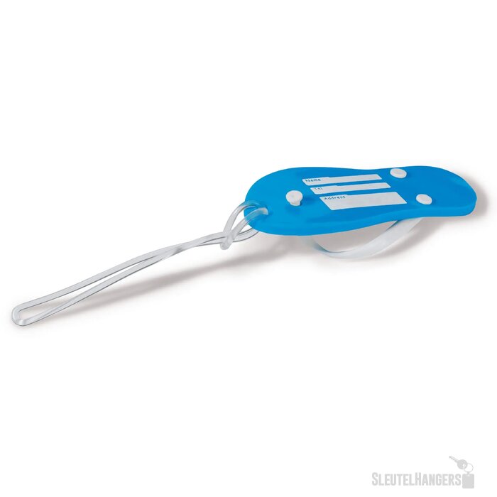 Bagagelabel slipper blauw