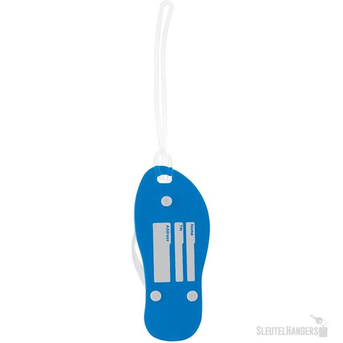 Bagagelabel slipper blauw