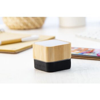 Kleine bamboe bluetooth speaker Naturel