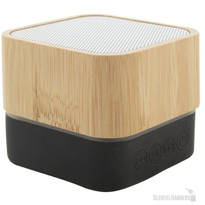 Kleine bamboe bluetooth speaker Naturel