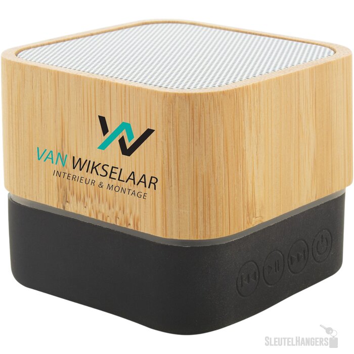 Kleine bamboe bluetooth speaker Naturel