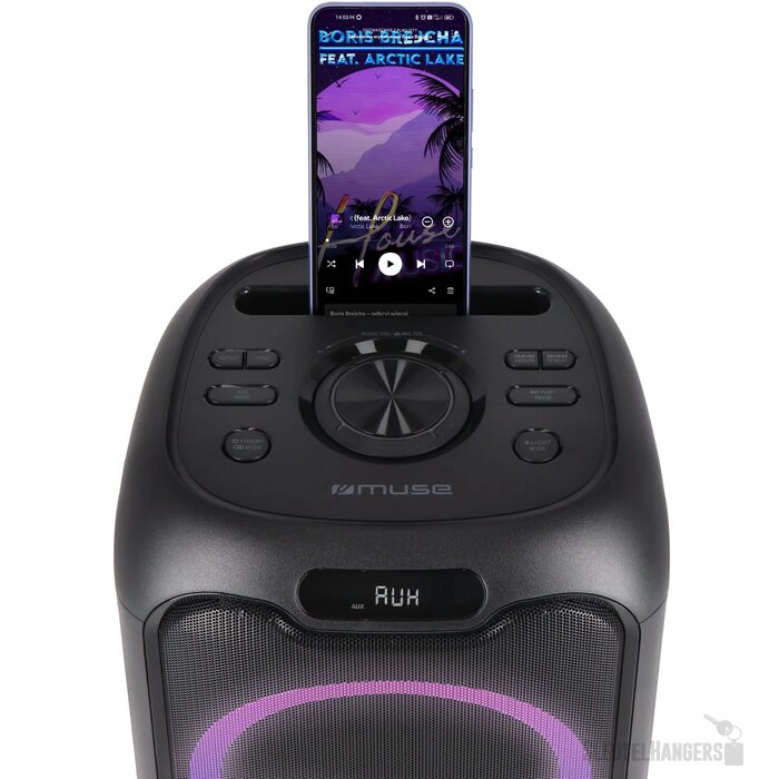 Muse Party Speaker met Microfoon Zwart