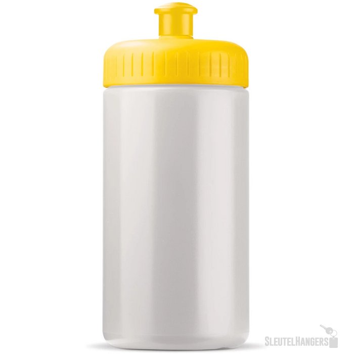Sportbidon classic 500ml wit / geel
