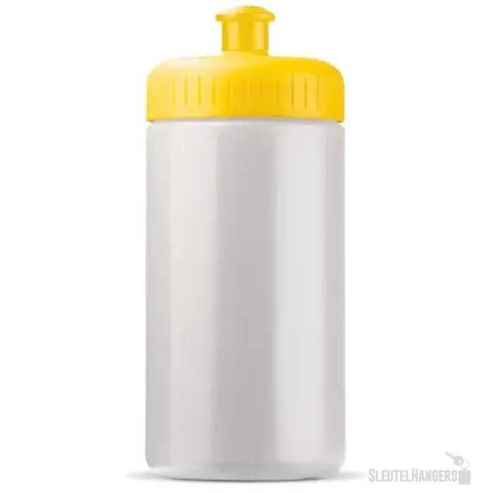 Sportbidon classic 500ml wit / geel