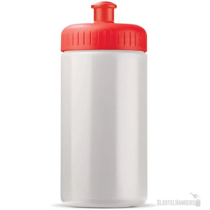Sportbidon classic 500ml wit / rood