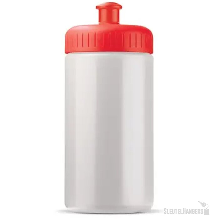 Sportbidon classic 500ml wit / rood