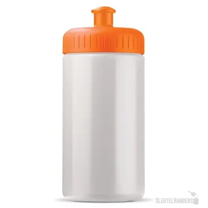 Sportbidon classic 500ml wit / oranje