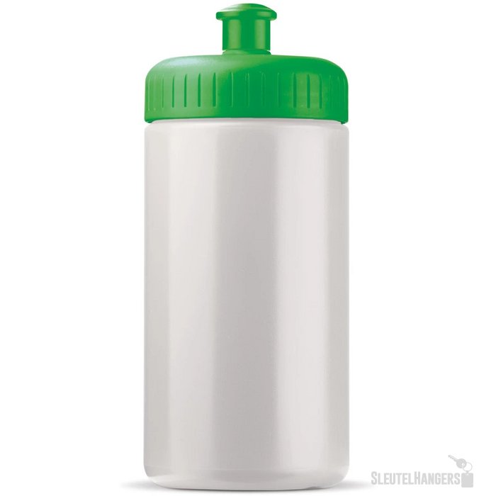 Sportbidon classic 500ml wit / groen