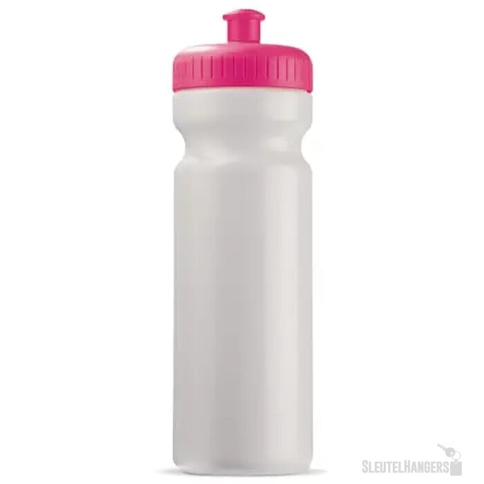 Sportbidon classic 750ml wit / roze