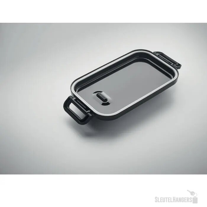 Duurzame lunchbox met 2 vakken Zwart