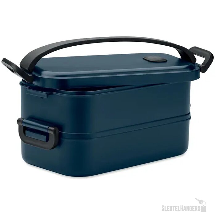 Duurzame lunchbox met 2 vakken Kobaltblauw