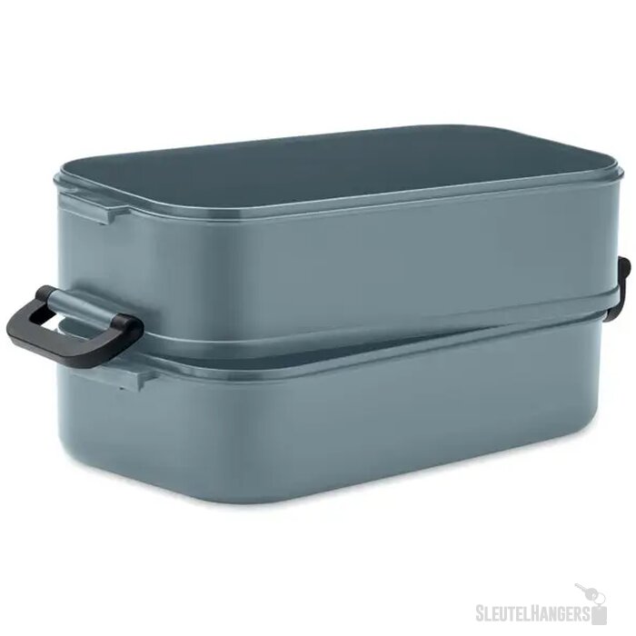 Duurzame lunchbox met 2 vakken Real turquoise