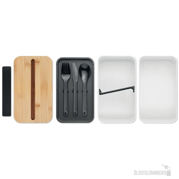 Gerecycled pp lunchbox Wint wit