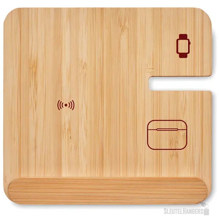3-in-1 15w draadloze oplader Boogar hout