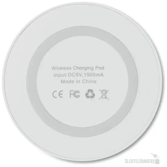 Kleine draadloze oplader Wireless plato + wit