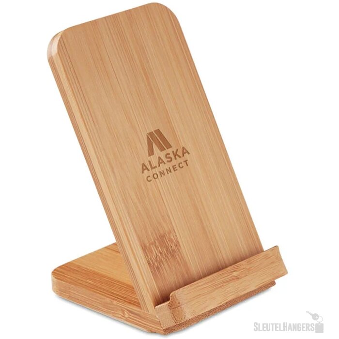 Telefoonhouder Met Draadloze Oplader Naturel