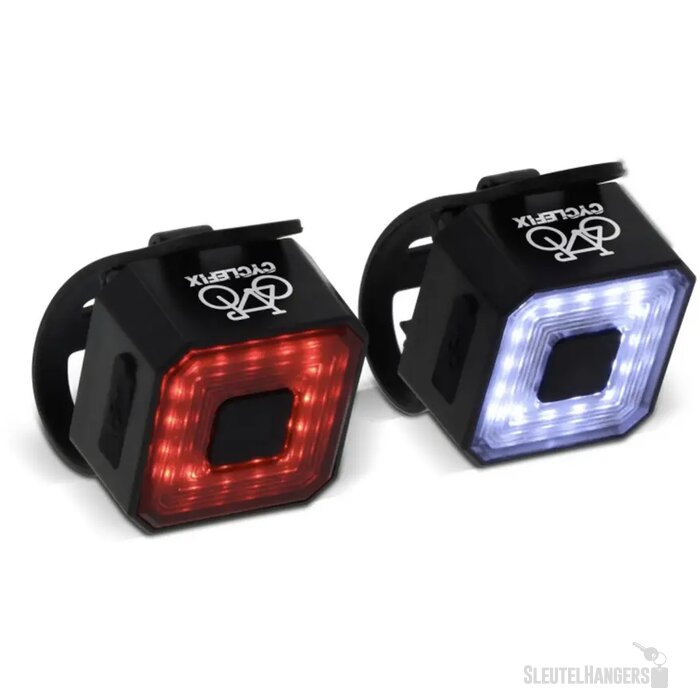 Oplaadbare fietslampjes set zwart