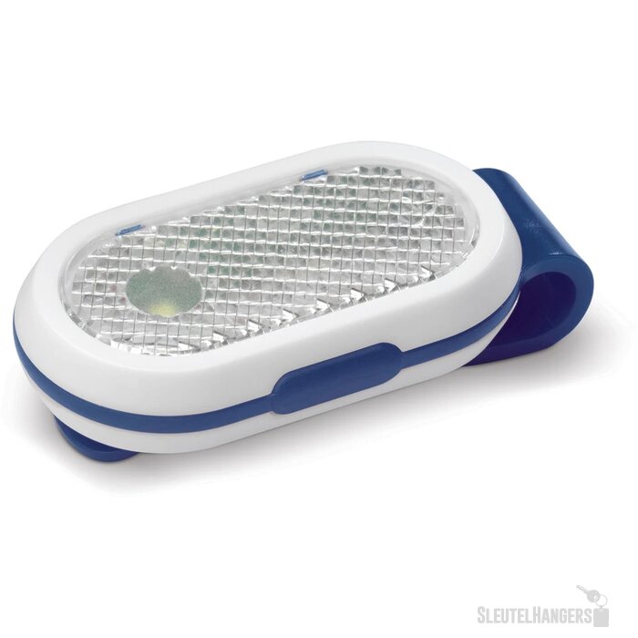 Fietslamp click-on blauw / wit