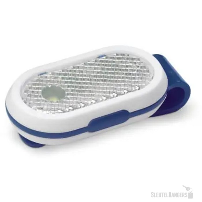 Fietslamp click-on blauw / wit