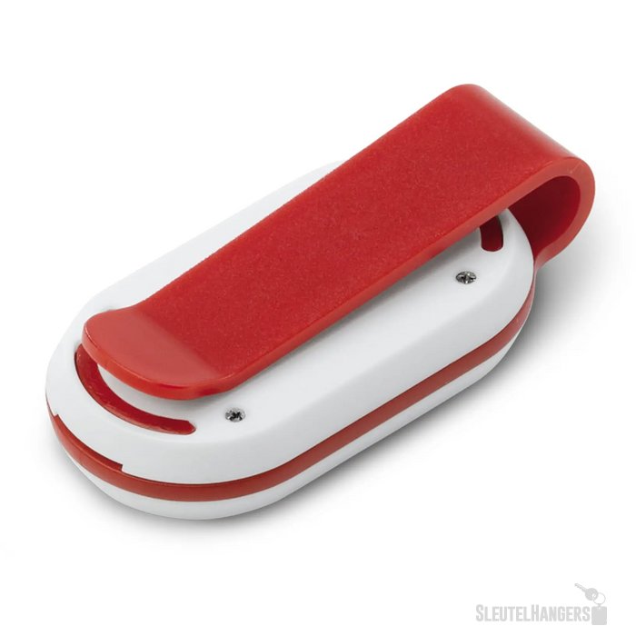 Fietslamp click-on rood / wit