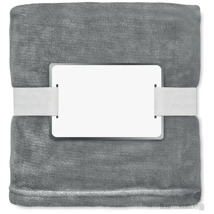 RPET flanellen fleece deken Grijs