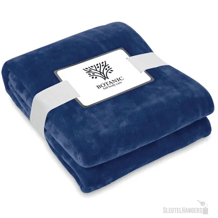 RPET flanellen fleece deken Blauw