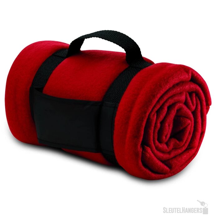 Fleece deken Stavenger rood