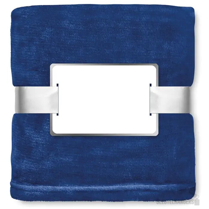 Fleece deken van flanel Blauw