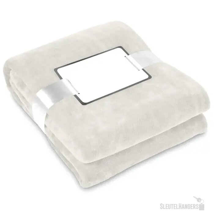 Fleece deken van flanel Beige