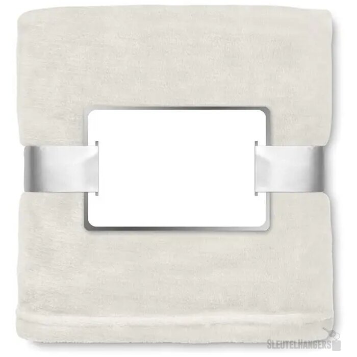 Fleece deken van flanel Beige