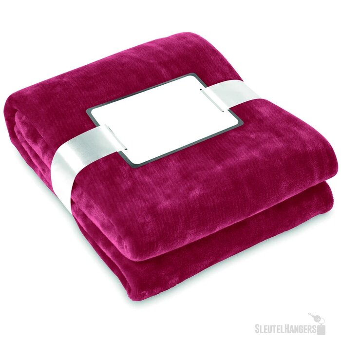 Deken van flanel Davos bordeaux