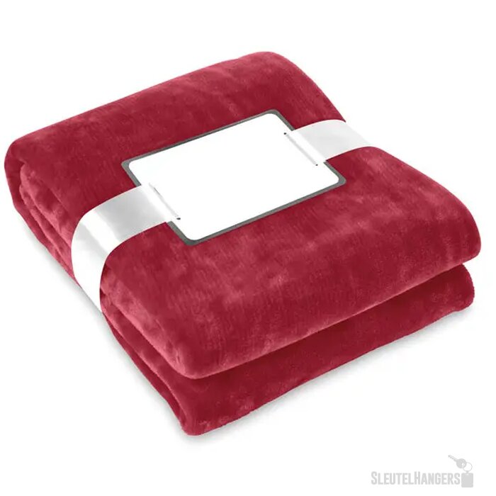 Fleece deken van flanel Bordeaux