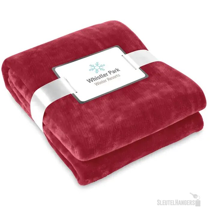 Fleece deken van flanel Bordeaux