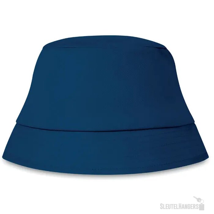 Katoenen zonnehoed Kobaltblauw